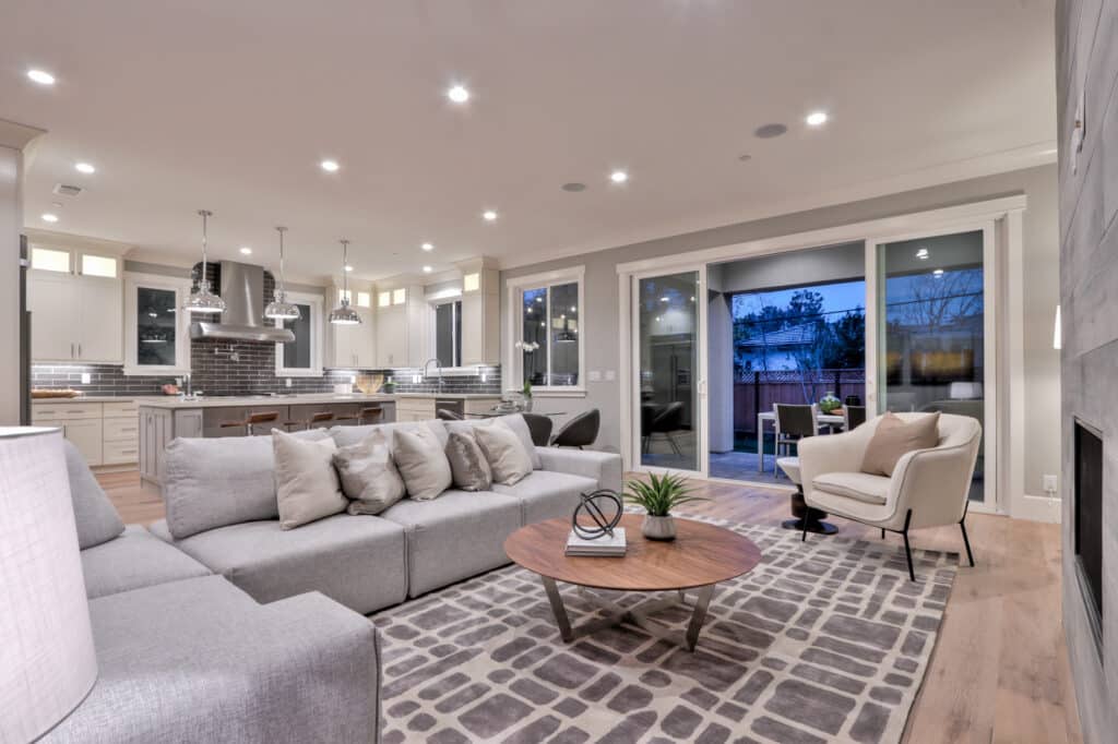 Saratoga living area corner view
