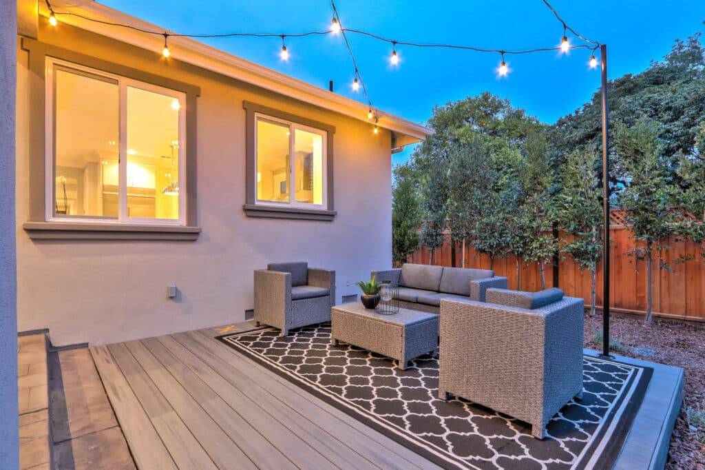 Saratoga backyard couch