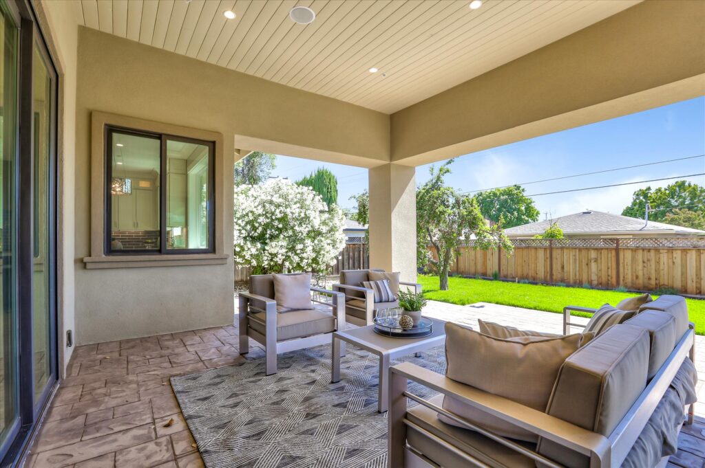 Los Gatos backyard couch