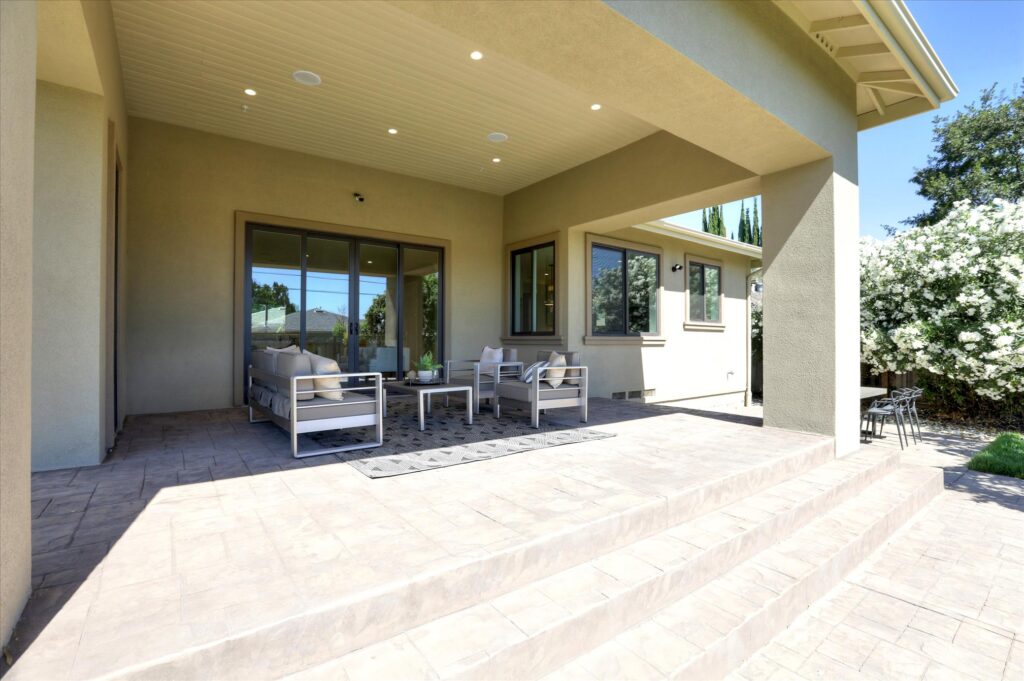 Los Gatos backyard couch