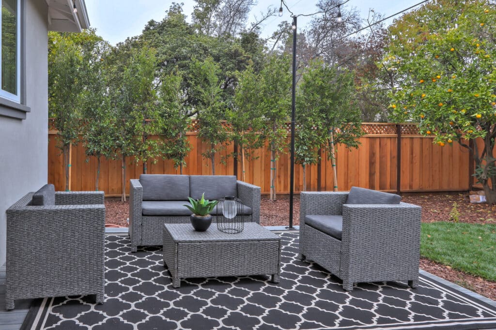 Saratoga backyard couch