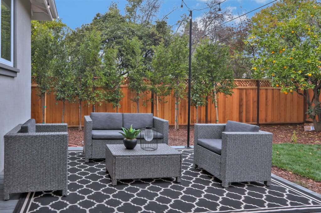 Saratoga backyard couch
