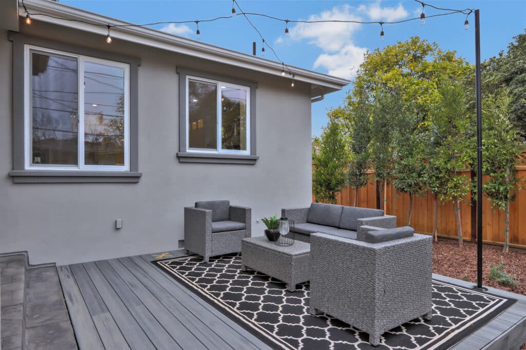 Saratoga backyard couch